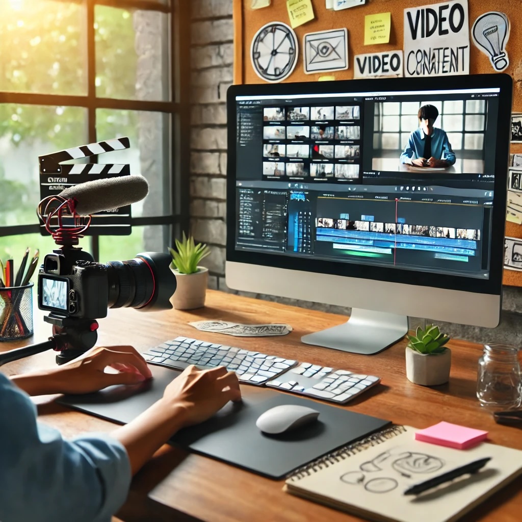 AI-powered video creation process visualization